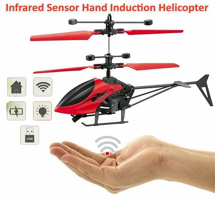 Induction Aircraft - Multicolour, Hand induction / Gravity Sensor, and Rechargeable Flying helicopter