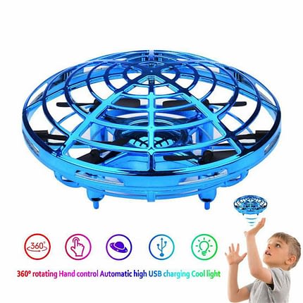 UFO Flying Drone Induction Toy with Hand Induction / Infrared Sensor Control With 360° Rotating feature with colorful LED Lights